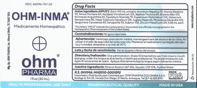 Ohm Inma   1 Fl Oz Bottle Label